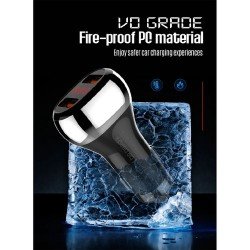 Ldnio C2- شاحن سيارة تربو سريع 36 وات مدمج مع شاشة ليد كريستال مع 2 مخرج يو إس بي Ldnio C2- شاحن سيارة تربو سريع 36 وات مدمج مع شاشة ليد كريستال مع 2 مخرج يو إس بي