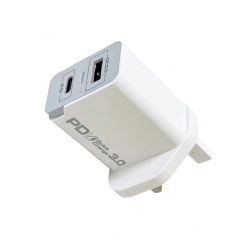 راس جداري 20 واط Aspor A826 منفذين PD + USB راس جداري 20 واط Aspor A826 منفذين PD + USB