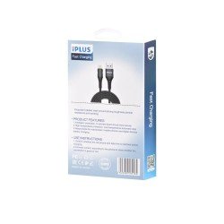 كيبل شحن ايفون قماش يدعم الشحن السريع من شركة الوكيل الشامل IPLUS كيبل شحن ايفون قماش يدعم الشحن السريع من شركة الوكيل الشامل IPLUS