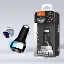 Ldnio C2- شاحن سيارة تربو سريع 36 وات مدمج مع شاشة ليد كريستال مع 2 مخرج يو إس بي Ldnio C2- شاحن سيارة تربو سريع 36 وات مدمج مع شاشة ليد كريستال مع 2 مخرج يو إس بي