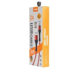 كيبل ميكرو قماش مترين ضد القطع LDNIO LS402 كيبل ميكرو قماش مترين ضد القطع LDNIO LS402