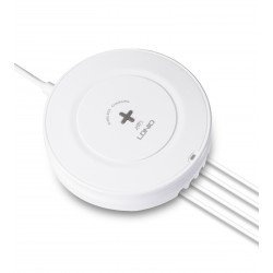 قاعدة شحن لاسلكية لسطح المكتب 15 واط مع 4 منافذ PD/QC3.0 شحن سريع لاجهزة متعددة متوافقة مع ايربودز، ايفون، سامسونج، التابلت، تدعم كيو اي، اجهزة نوع سي وUSB-A