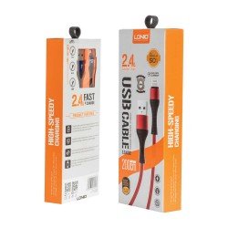 كيبل ايفون قماش مترين ضد القطع LDNIO LS402