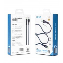 كيبل قماش PD (منـ تايب سي الـ ايفون) L128 IPLUS